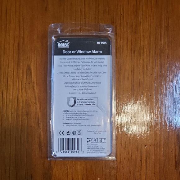 Sabre Home Series Security Wireless Door or Window Alarm 120 dB Siren New in Box - Picture 3 of 7